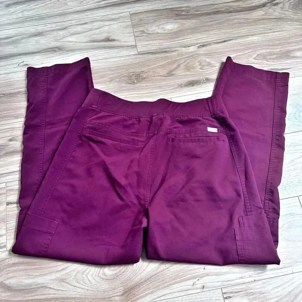 FIGS | Men's Axim Cargo Scrub Pants Maroon Wine Burgundy | Size Small